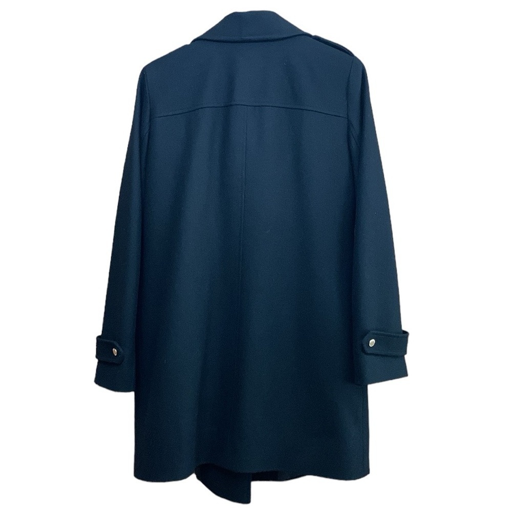 London Fog Wool Blend Asymmetric Zip Military Style Coat - Picture 2 of 8
